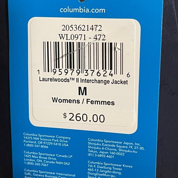 Columbia Women's Laurelwoods II Interchange Hooded Jacket navy/purple Medium - Picture 5 of 12